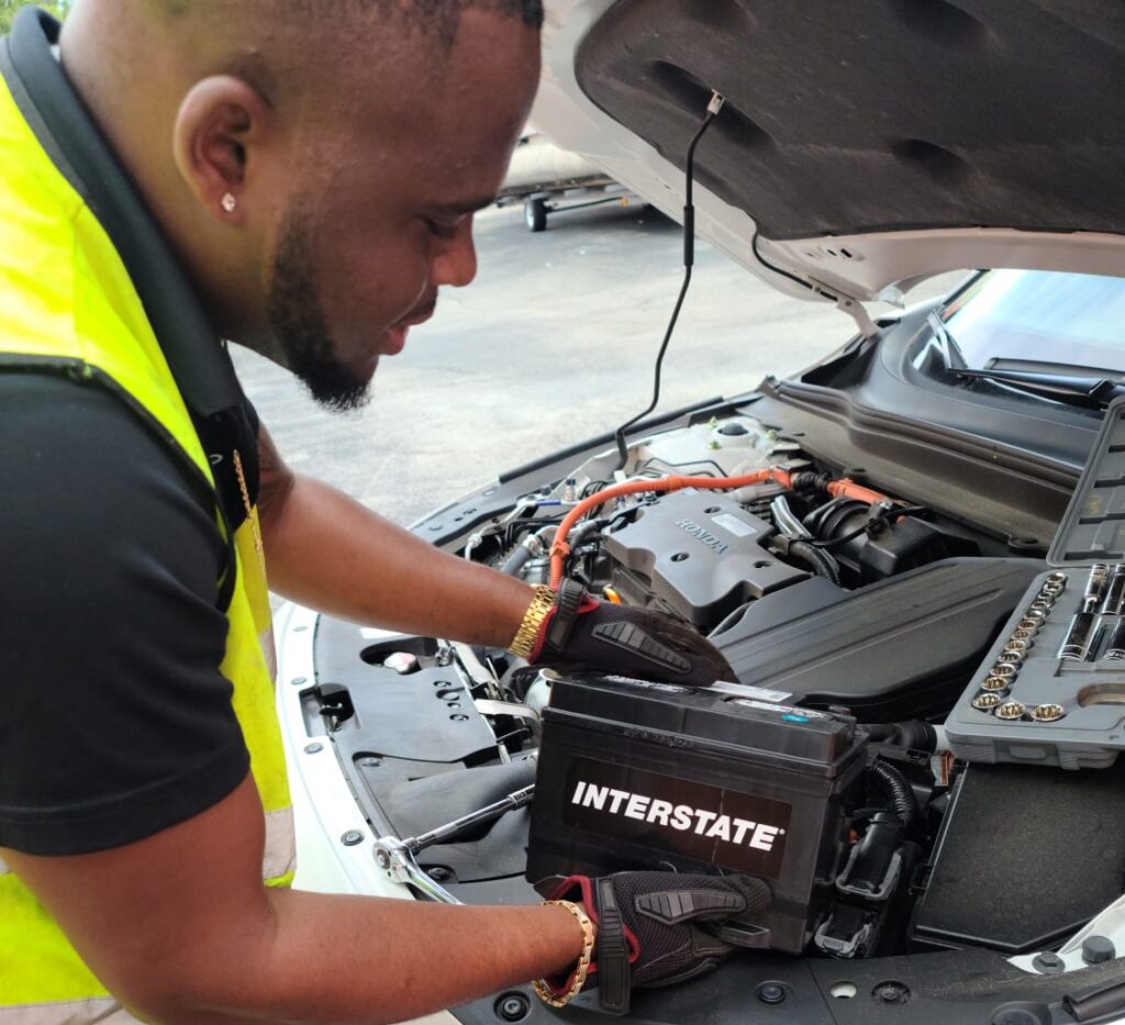 Car battery delivery and installation